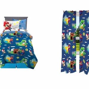 Nintendo Blue Character Comforter Set